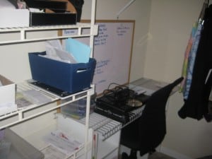 Closet Office before