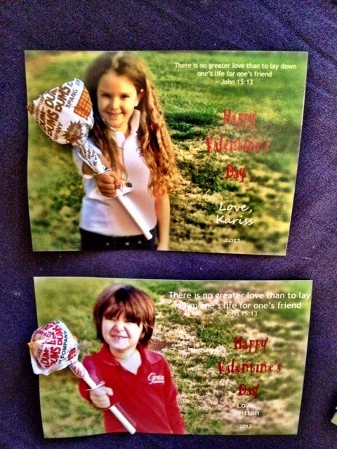 Pinterest Valentine’s Card Kids Photo Project