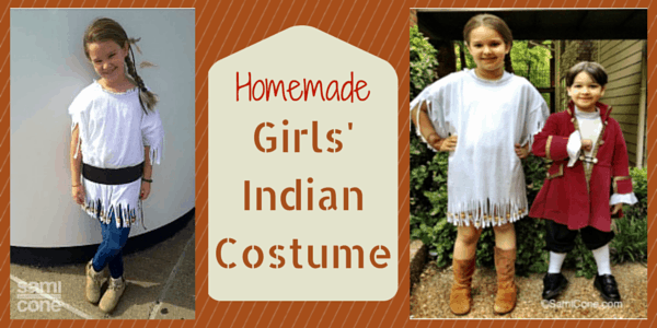 Girls Indian Costume Homemade by Daddy