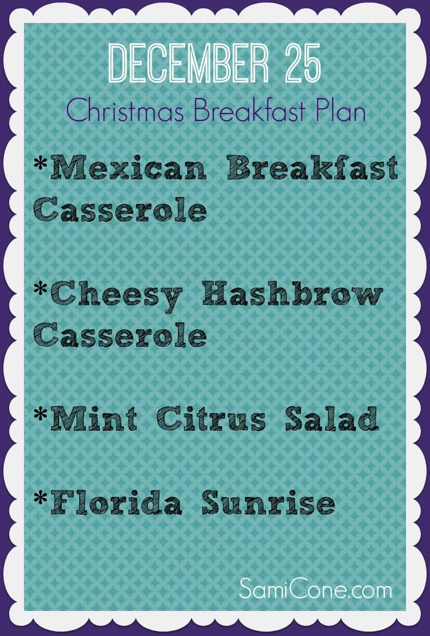 Free Christmas Breakfast Meal Plan