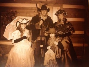 cone family old time photo