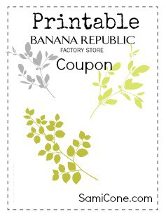 Printable Banana Republic Outlet Coupon 2014