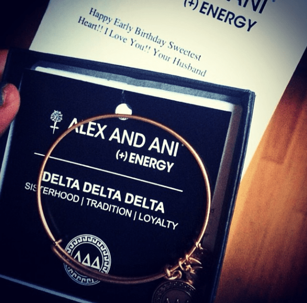 alex and ani tri-delta bracelet