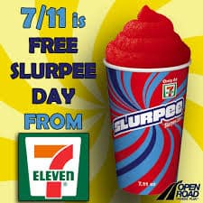Free Slurpee Drink: 7-11 Day