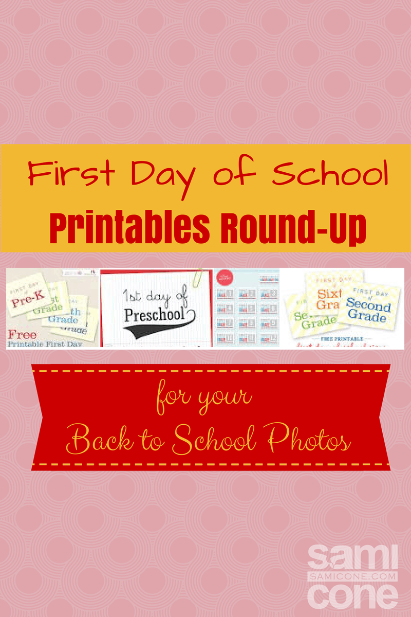 First Day of School Printables Round-Up: Back to School Photos