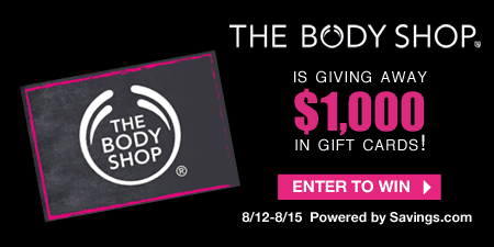 Body Shop Gift Card Giveaway (40 winners!)