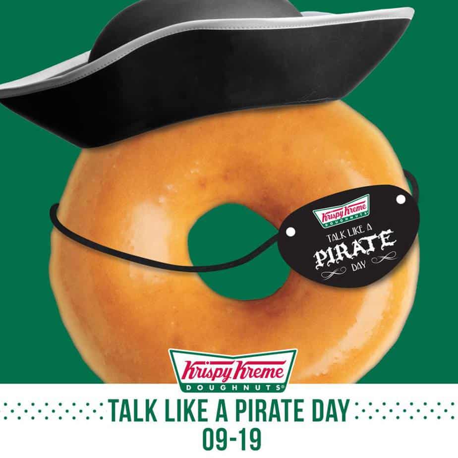 Free Donuts! National Talk Like a Pirate Day at Krispy Kreme: September 19th