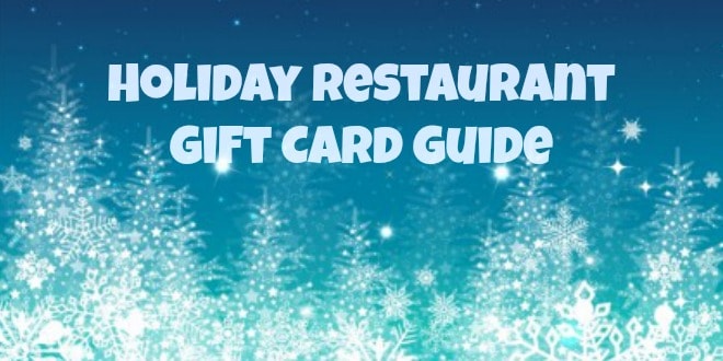 Holiday Restaurant Gift Card Guide 2015