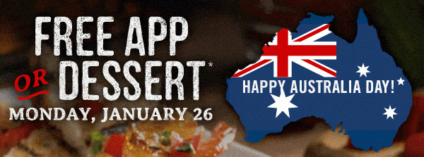 Free Outback Appetizer or Dessert January 26, 2015