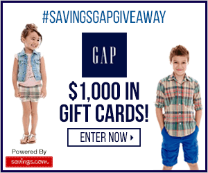 #SavingsGAPGiveaway: $1000 Gift Card Giveaway