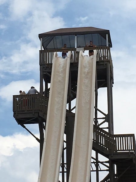 Dollywood's Splash Country fire river falls