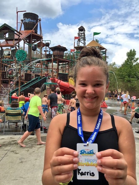Dollywood's Splash Country kariss birthday lanyard