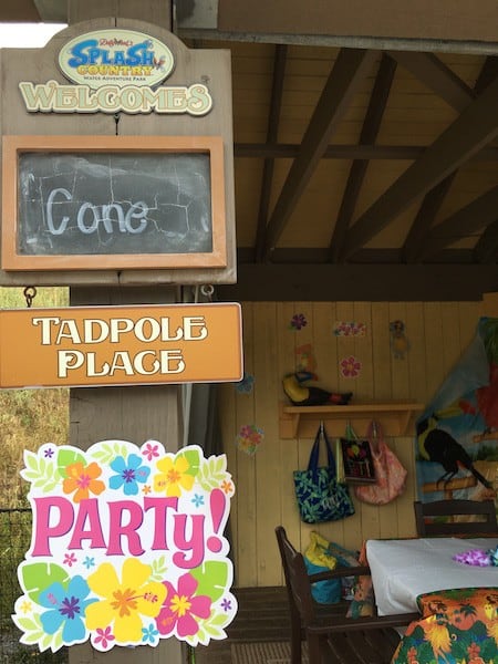 Dollywood's Splash Country retreat Cone sign