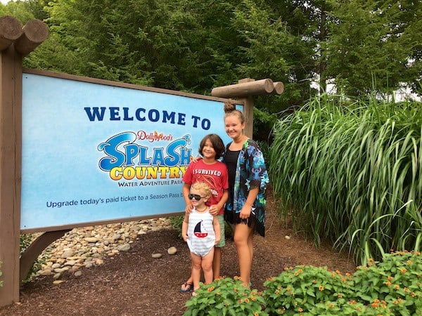 Dollywood's Splash Country welcome cone kids