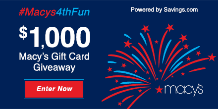 Macys Giveaway: 20 Win a $50 Giftcard! #Macys4thFun Giveaway