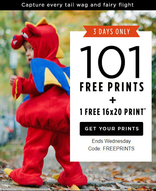 101 Free Prints from Shutterfly