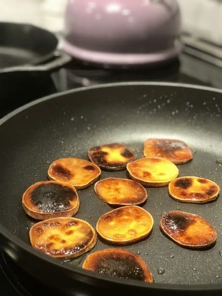 browned sweet potato bites