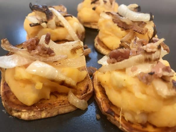 savory sweet potato bites bacon
