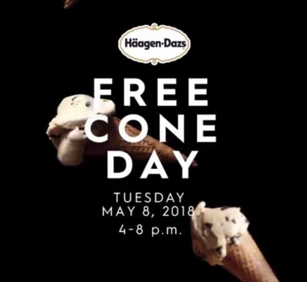 Häagen-Dazs's Free Cone Day May 8, 2018