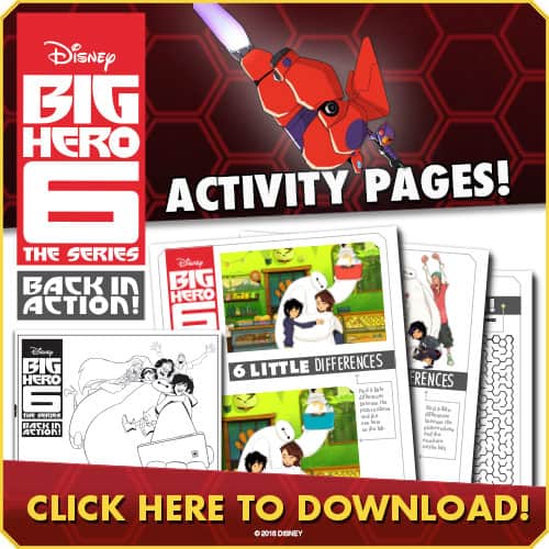 Disney’s Big Hero 6 Free Activity Sheets