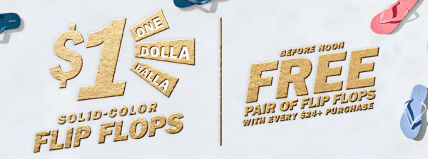 Old Navy One Day Wonder Flip Flop Sale June 15, 2019