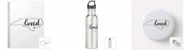 love north carolina gear row 2