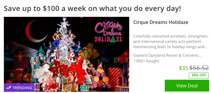 Cirque Dreams Holidaze Nashville Discount Code