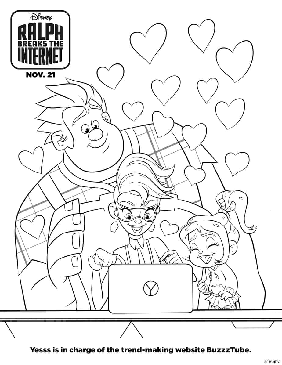 Disney’s Ralph Breaks The Internet Free Activity Sheets