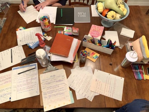 family goal planning at table 2020