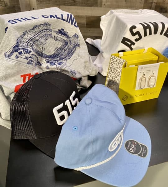 football game day 2021 giveaway items from project 615 and kendra scott