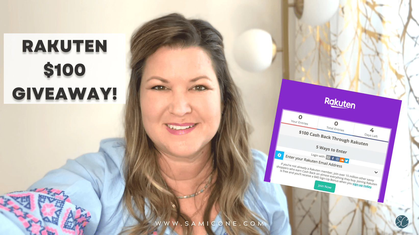 $100 Rakuten Giveaway + FREE $40 Sign Up Bonus